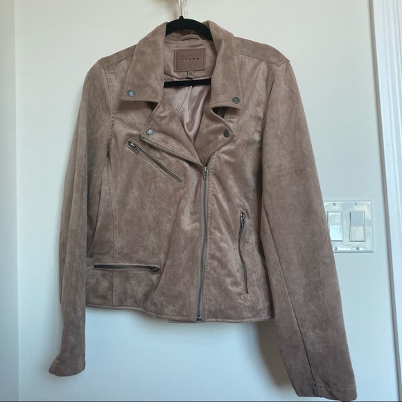 Blank NYC Jackets & Blazers - Faux suede BLANK NYC moto jacket, tan suede moto jacket